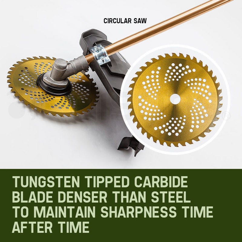 BAUMR-AG 65cc 9in1 Long Reach Garden Multi-tool, Pole Saw, Hedge & Line Trimmer, Brush Cutter, 12 Tree Trimming Pruning Chainsaw Bar, 2 Extension Shafts