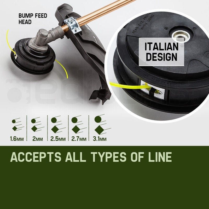 BAUMR-AG 65cc 9in1 Long Reach Garden Multi-tool, Pole Saw, Hedge & Line Trimmer, Brush Cutter, 12 Tree Trimming Pruning Chainsaw Bar, 2 Extension Shafts