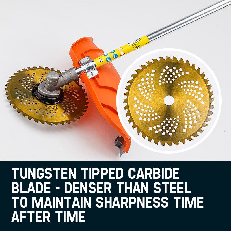 MTM 62cc 7in1 Brush Cutter Garden Multi-Tool , Pole Hedge & Line Trimmer, Bullhorn Handle, 12 Tree Trimming Pruning