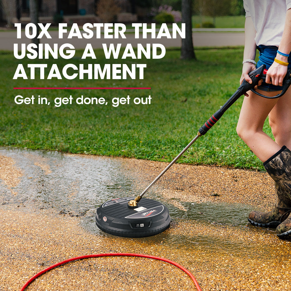 Jet-USA 15 Nylon Pressure Washer Surface Cleaner, 1/4 Fitting, For Concrete Driveway Patio Floor