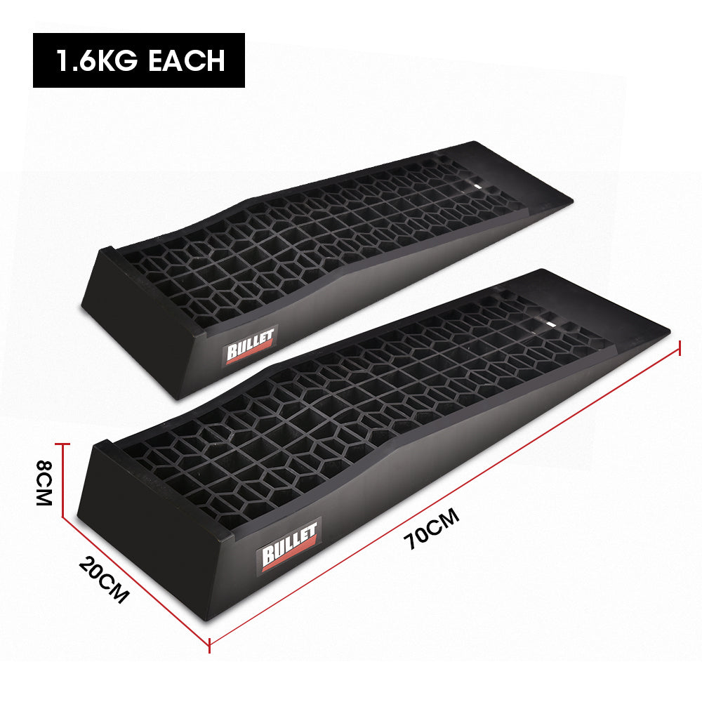 BULLET 2 x 3T Heavy-Duty Low Profile Car Service Ramps