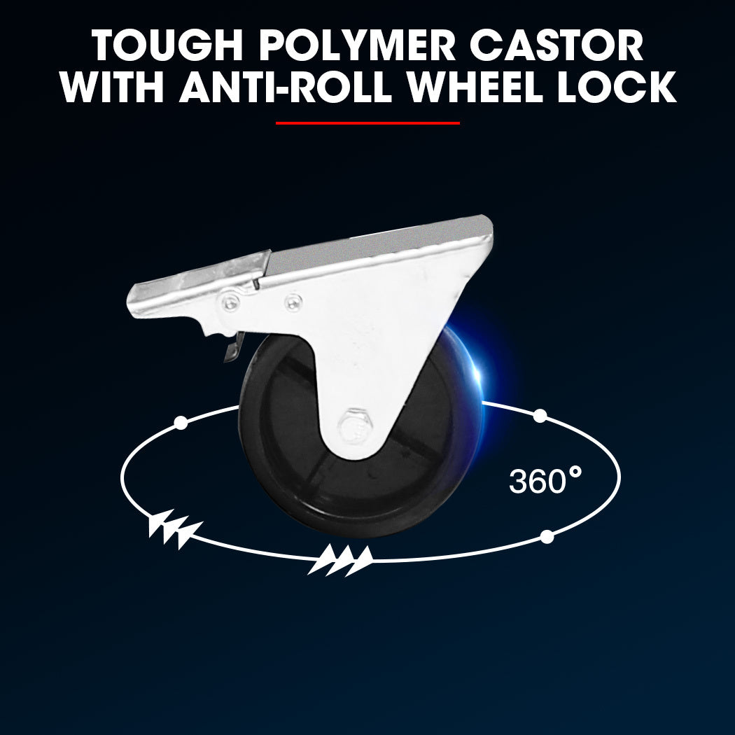 BULLET 8 Drawer Tool Box Cabinet Chest Storage, Toolbox Garage Organiser Set, Blue