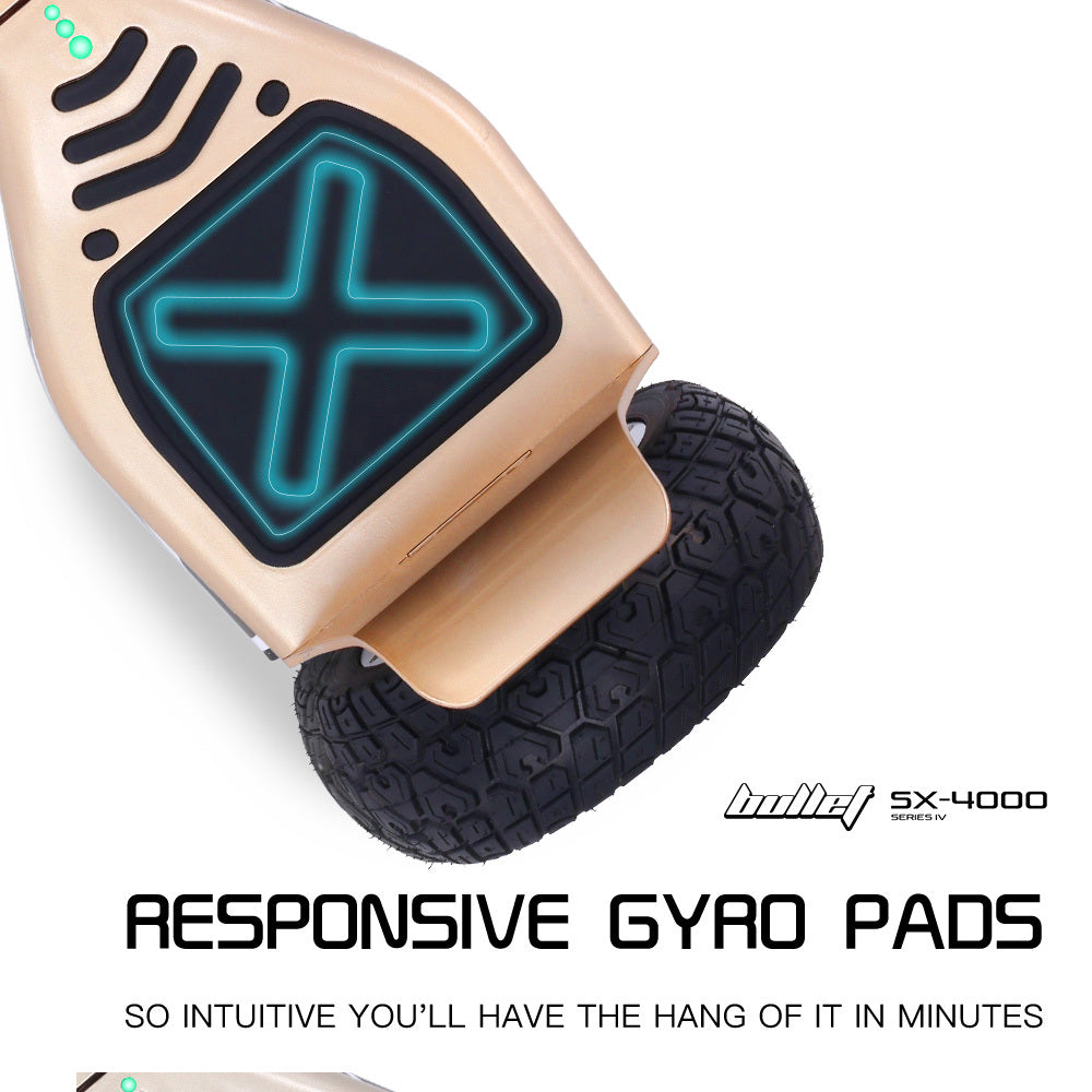 BULLET SX-4000 Hoverboard Scooter, 8.5  Wheels, 700W Brushless, Superior Self Balancing System, UL Certified, LED Lights, Carry Bag, Bronze