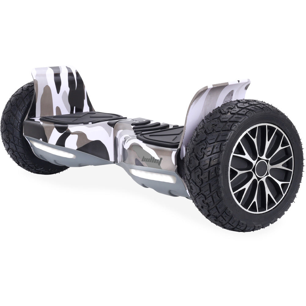 BULLET SX-4000 Hoverboard Scooter, 8.5  Wheels, 700W Brushless, Superior Self Balancing System, UL Certified, LED Lights, Carry Bag, Camo