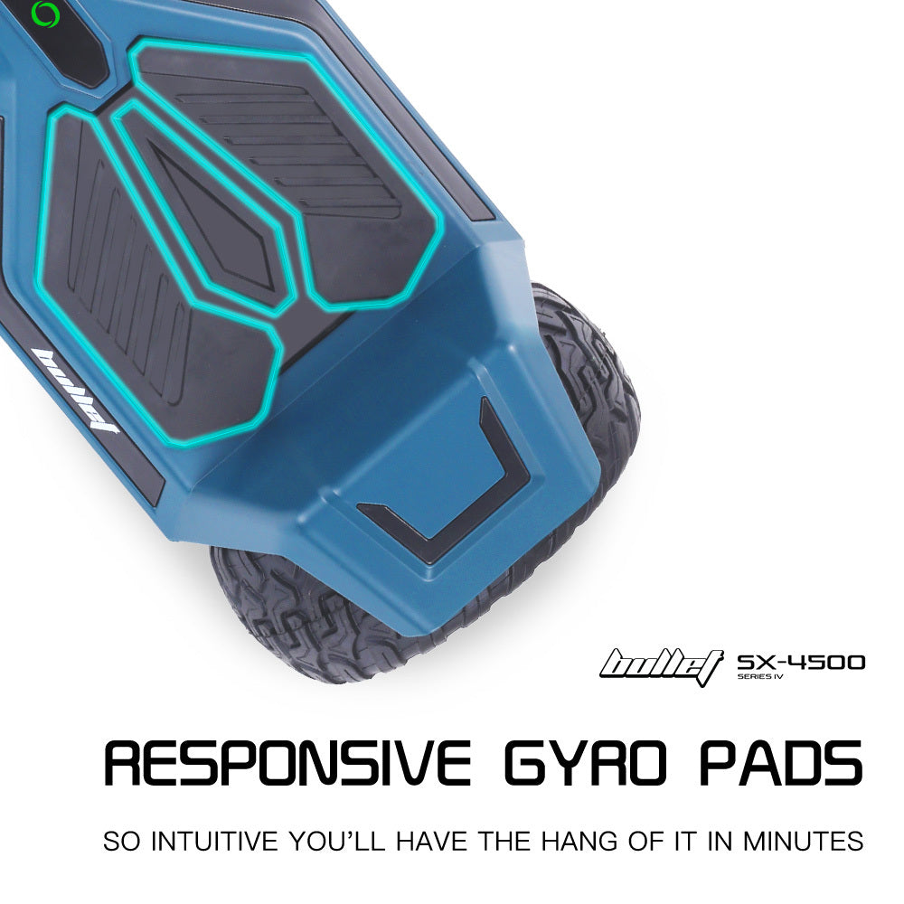 Bullet SX-4500 Hoverboard Scooter, 8.5  Wheels, 700W Brushless, Superior Self Balancing System, UL Certified, LED Lights, Carry Bag, Navy Blue