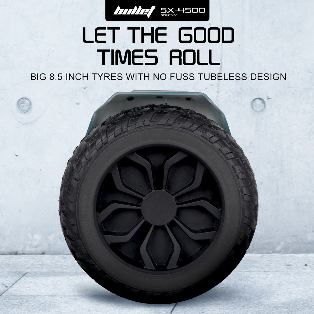 Bullet SX-4500 Hoverboard Scooter, 8.5  Wheels, 700W Brushless, Superior Self Balancing System, UL Certified, LED Lights, Carry Bag, Navy Blue