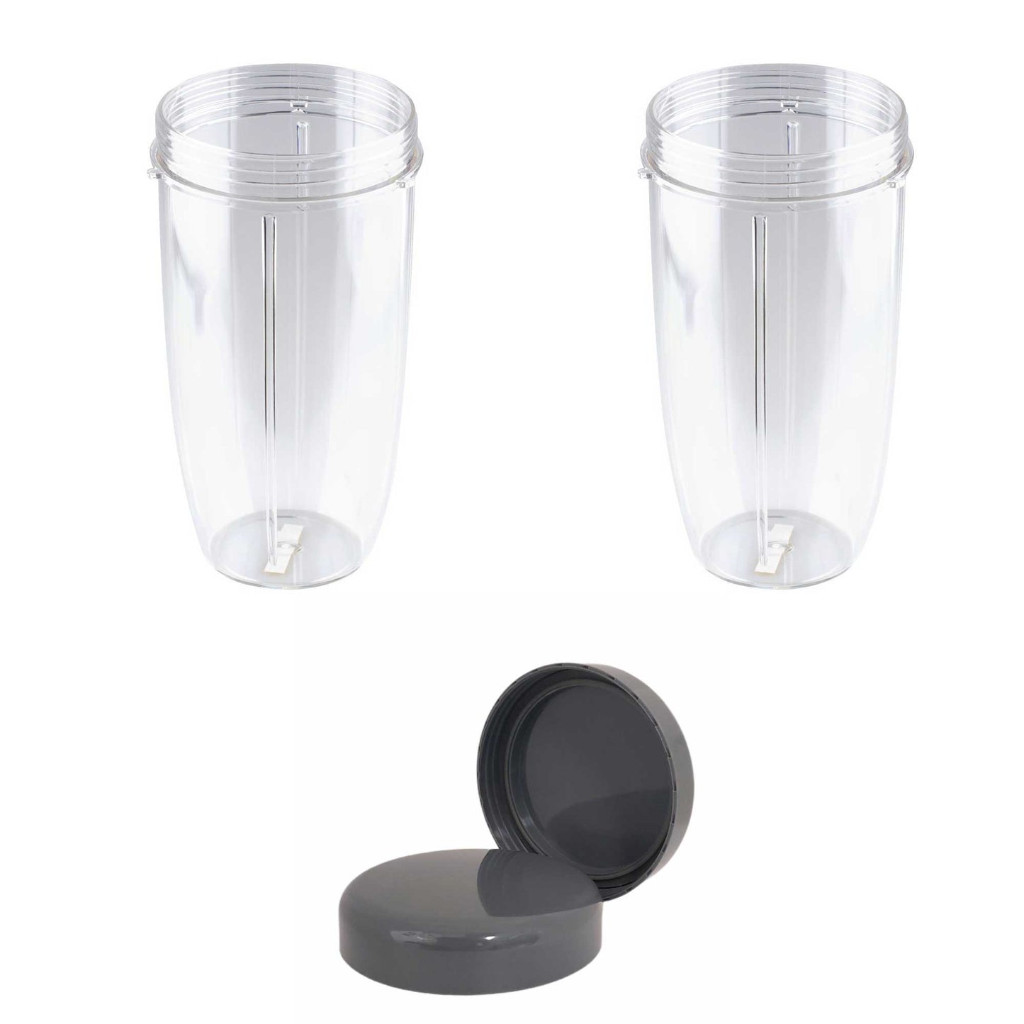 For Nutribullet 2 Tall Cups + 2 Stay Fresh Lid For Nutri 600 and 900 Models