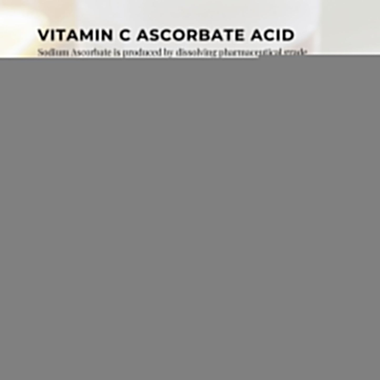 400g Sodium Ascorbate Powder - Vitamin C Buffered Pharmaceutical Ascorbic Acid