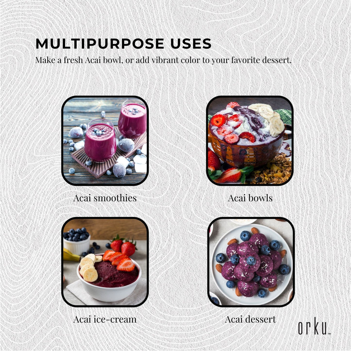 400g Acai Powder 100 percent Organic - Superfood Amazon Berries