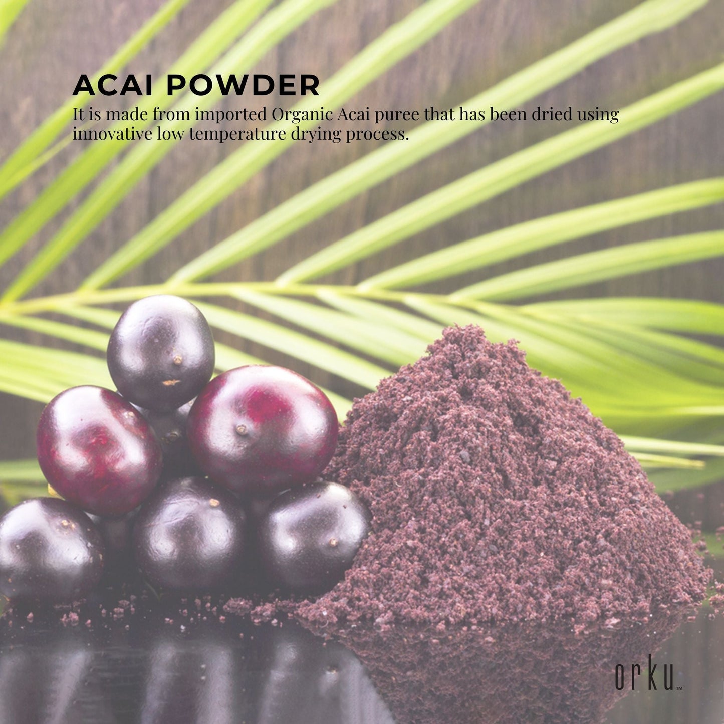 700g Acai Powder Bucket 100 percent Organic - Superfood Amazon Berries