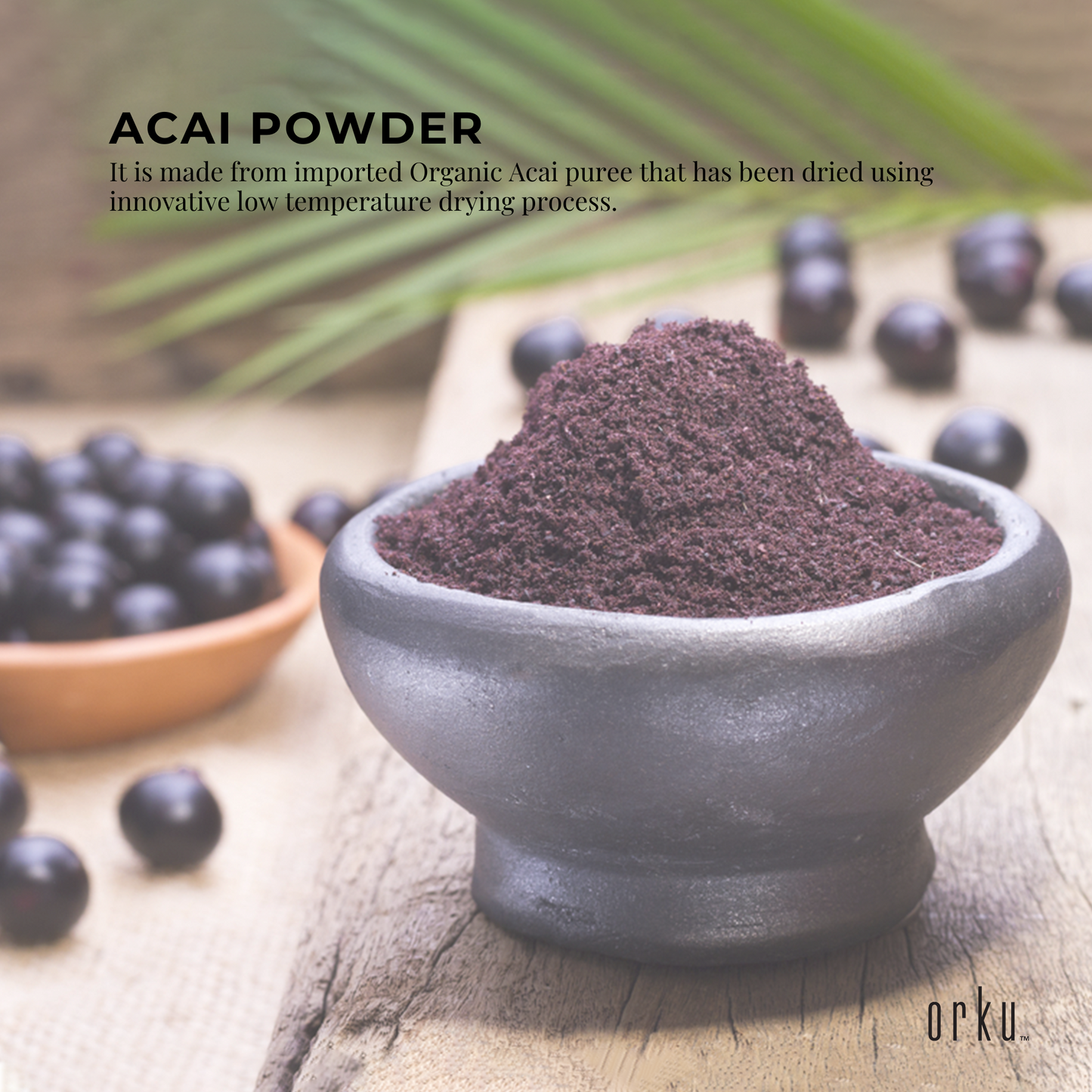 2.5kg Acai Powder Bucket 100 percent Organic - Superfood Amazon Berries