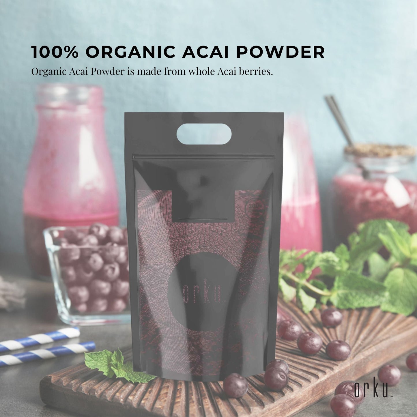 5kg Acai Powder Bag 100 percent Organic - Superfood Amazon Berries