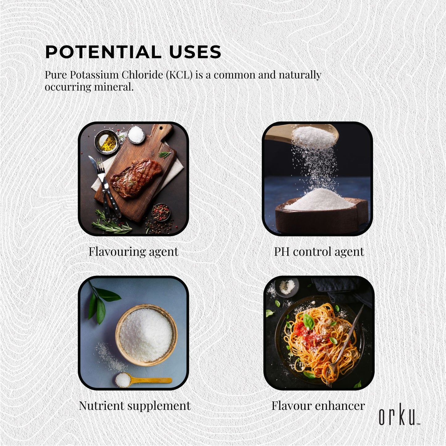 Bulk 20Kg Potassium Chloride Powder Tub - Pure KCL E508 Food Grade Supplement