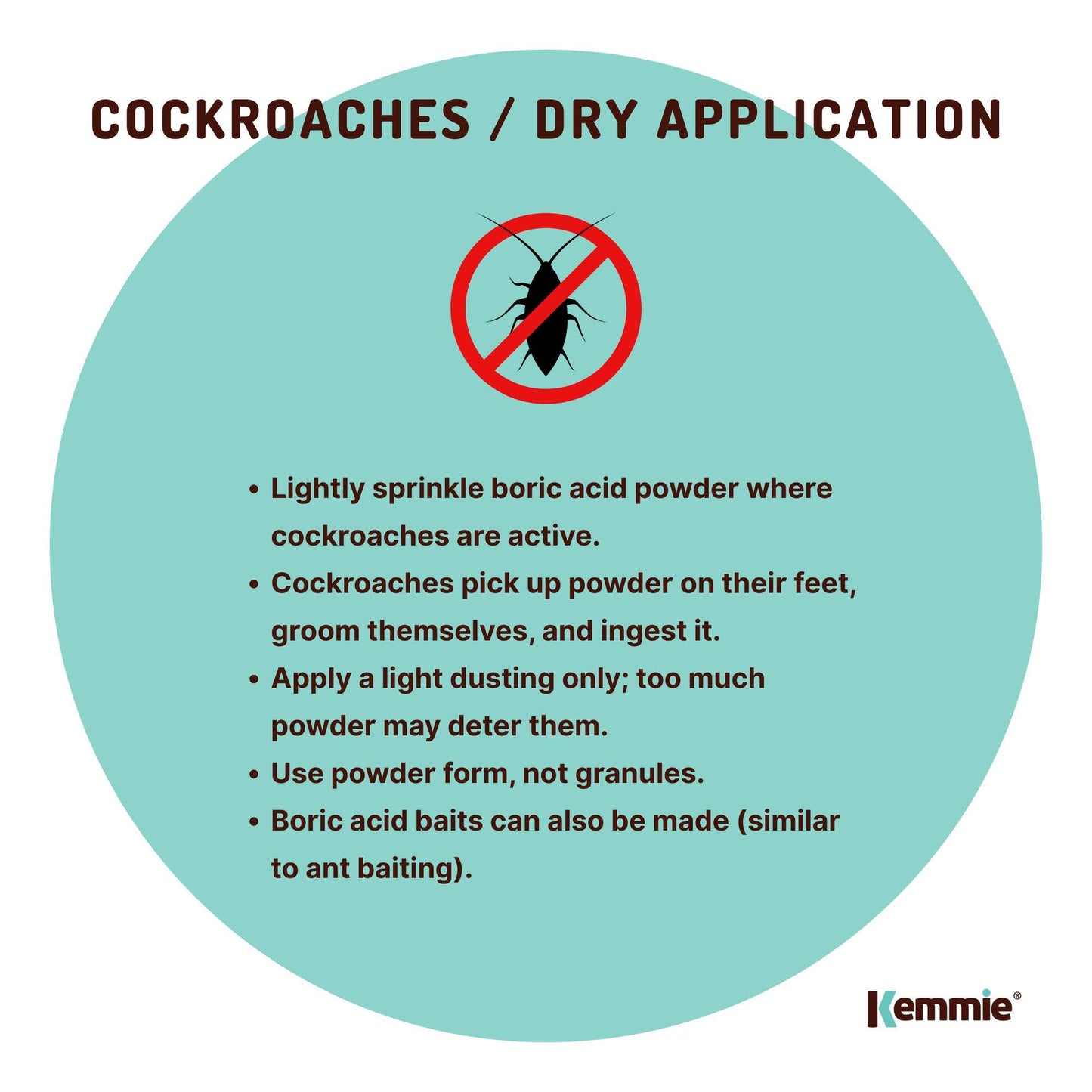 1Kg Boric Acid Powder Bucket 99.9% Pure Fully Soluble Granule Pest Ant Roaches