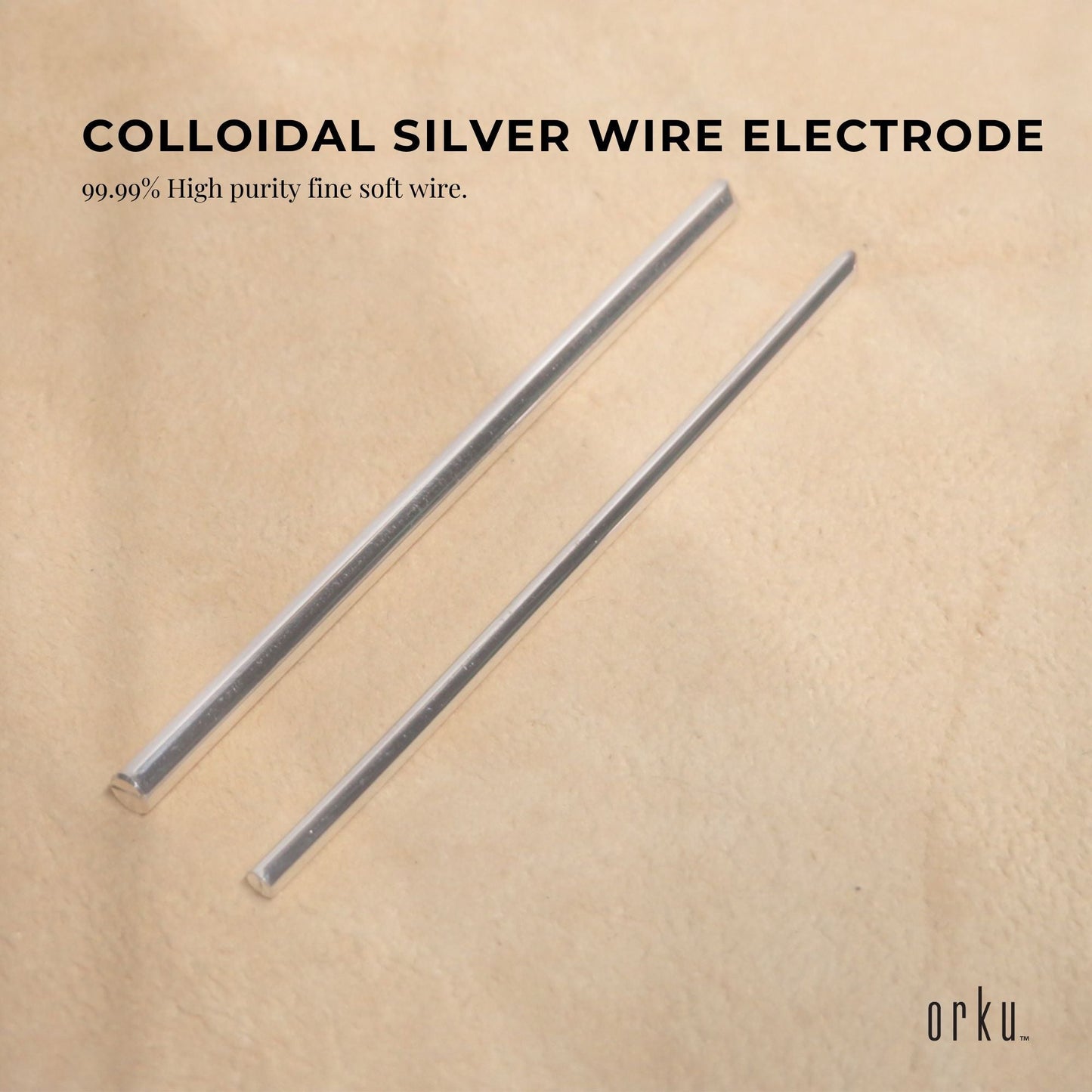 1x 8inch  Silver Rods 18 Gauge 99.99 percent High Purity Fine Soft Wire Colloidal Electrode