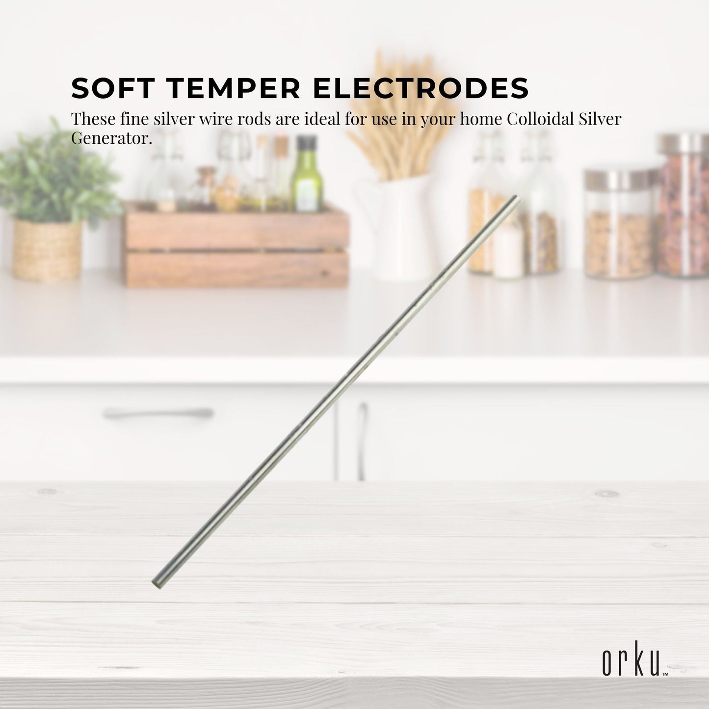 1x 8inch  Silver Rods 12 Gauge 99.99 percent High Purity Fine Soft Wire Colloidal Electrode