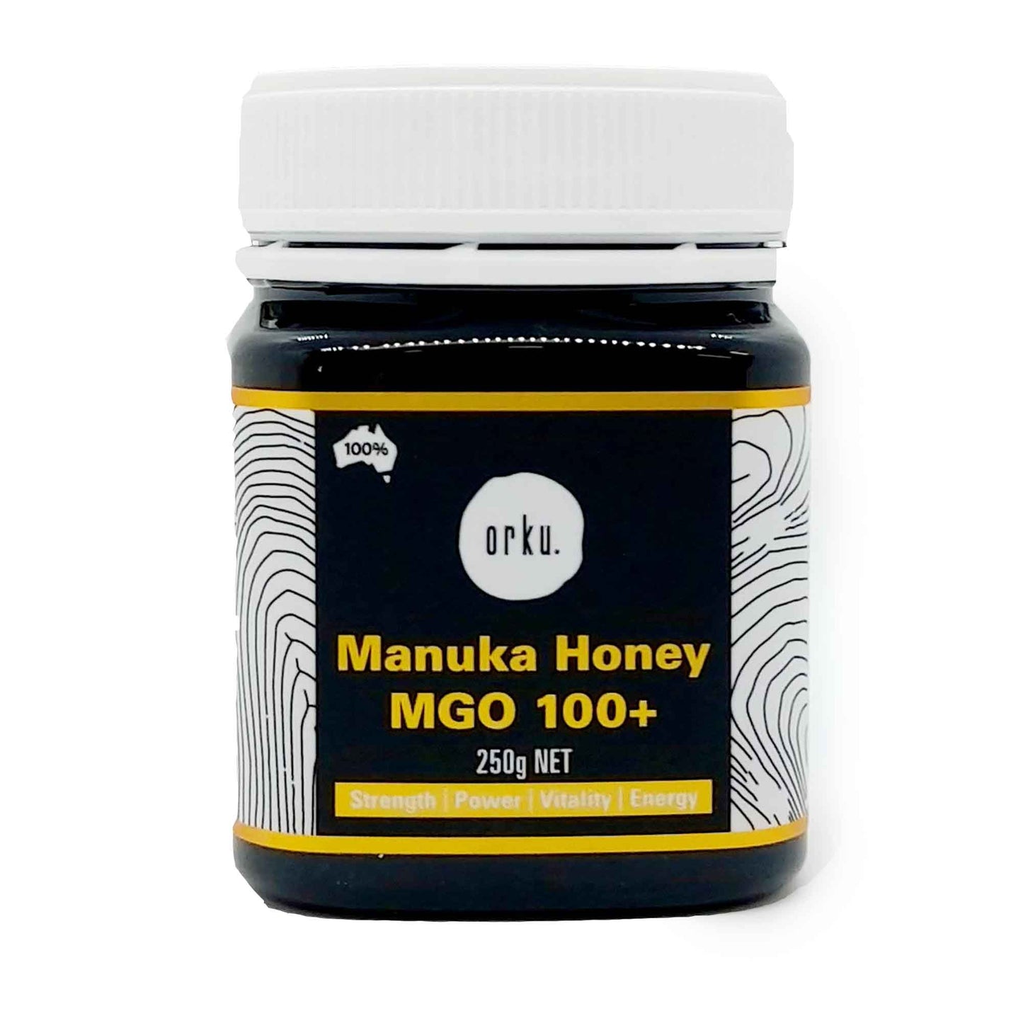 250g MGO 100+ Australian Manuka Honey - 100 percent Raw Natural Pure Jelly Bush