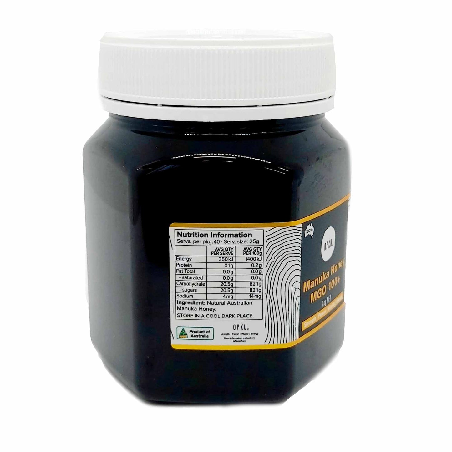 1Kg MGO 100+ Australian Manuka Honey - 100 percent Raw Natural Pure Jelly Bush