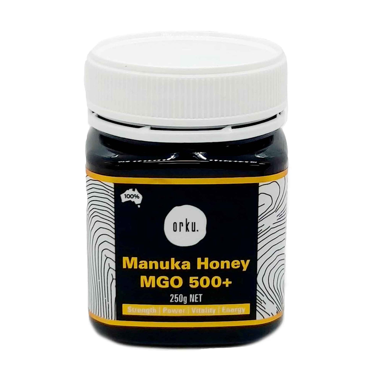250g MGO 500+ Australian Manuka Honey - 100 percent Raw Natural Pure Jelly Bush