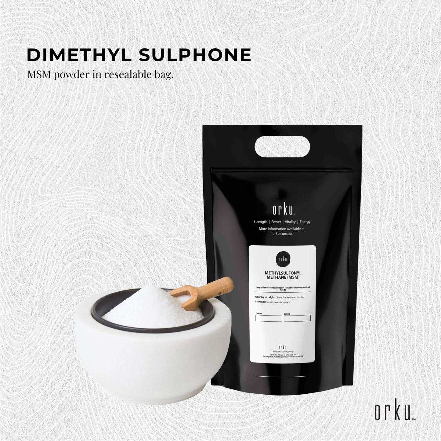 10Kg MSM Powder or Crystals Tub - 99 percent Pure Methylsulfonylmethane Dimethyl Sulfone