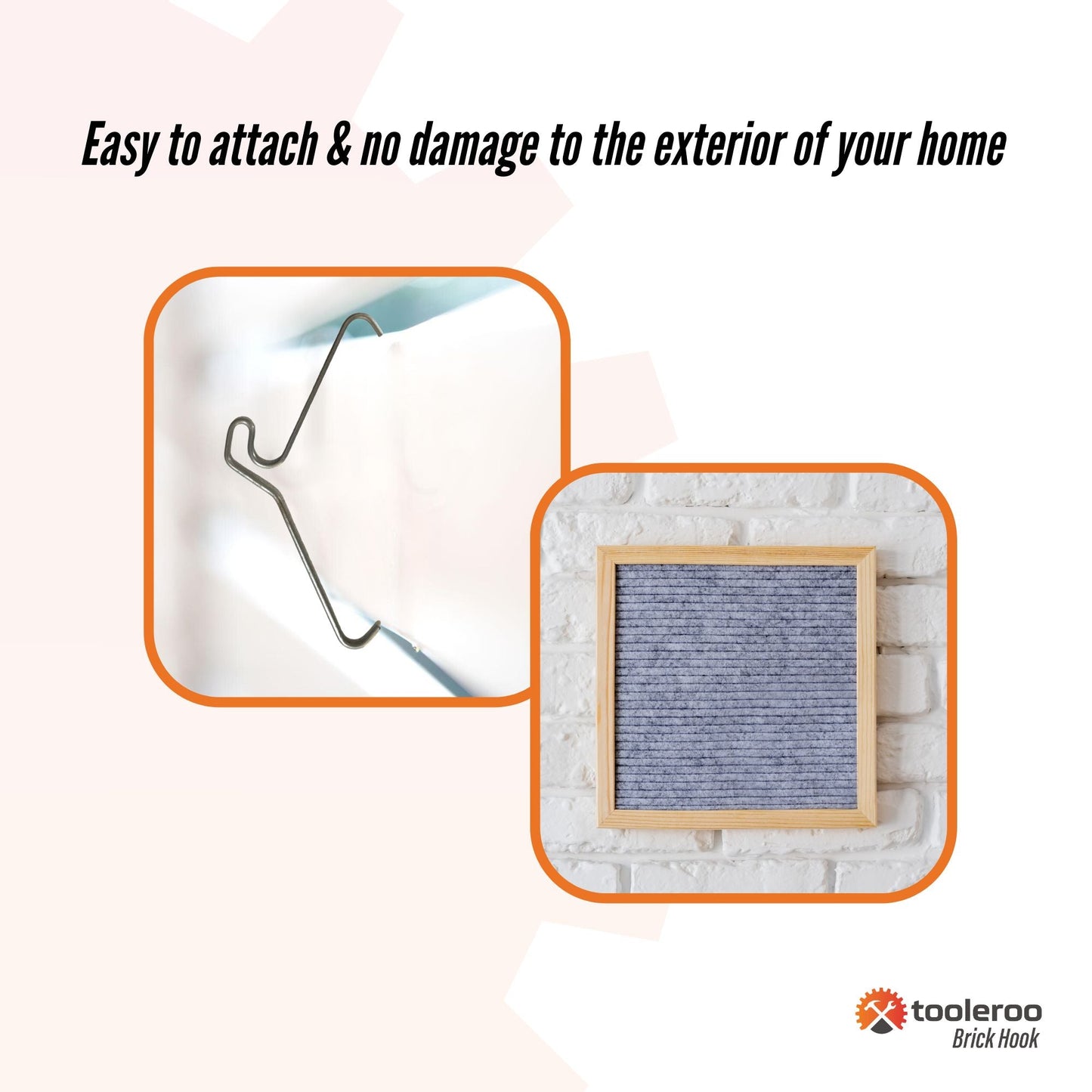 5 Pack 155-165mm (6-6.5") Brick Hooks - Wall Clips Hangers For Pictures Plants