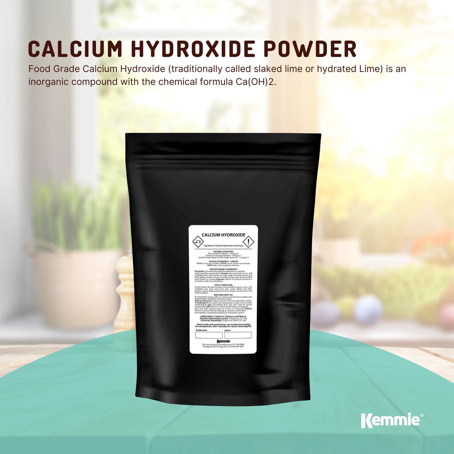 400g Food Grade Calcium Hydroxide Powder - FCC Hydrated Slaked Pickling Lime