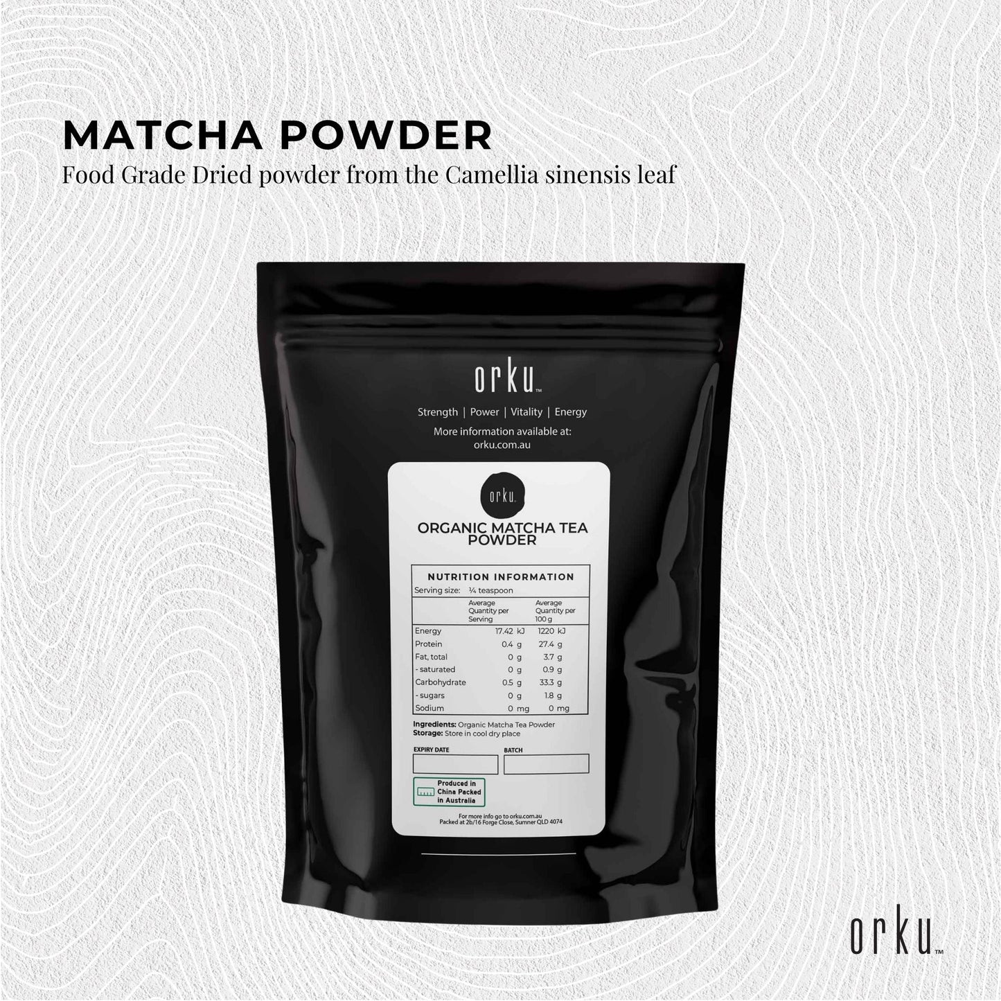 2Kg Organic Matcha Green Tea Powder Camellia Sinensis Leaf Supplement