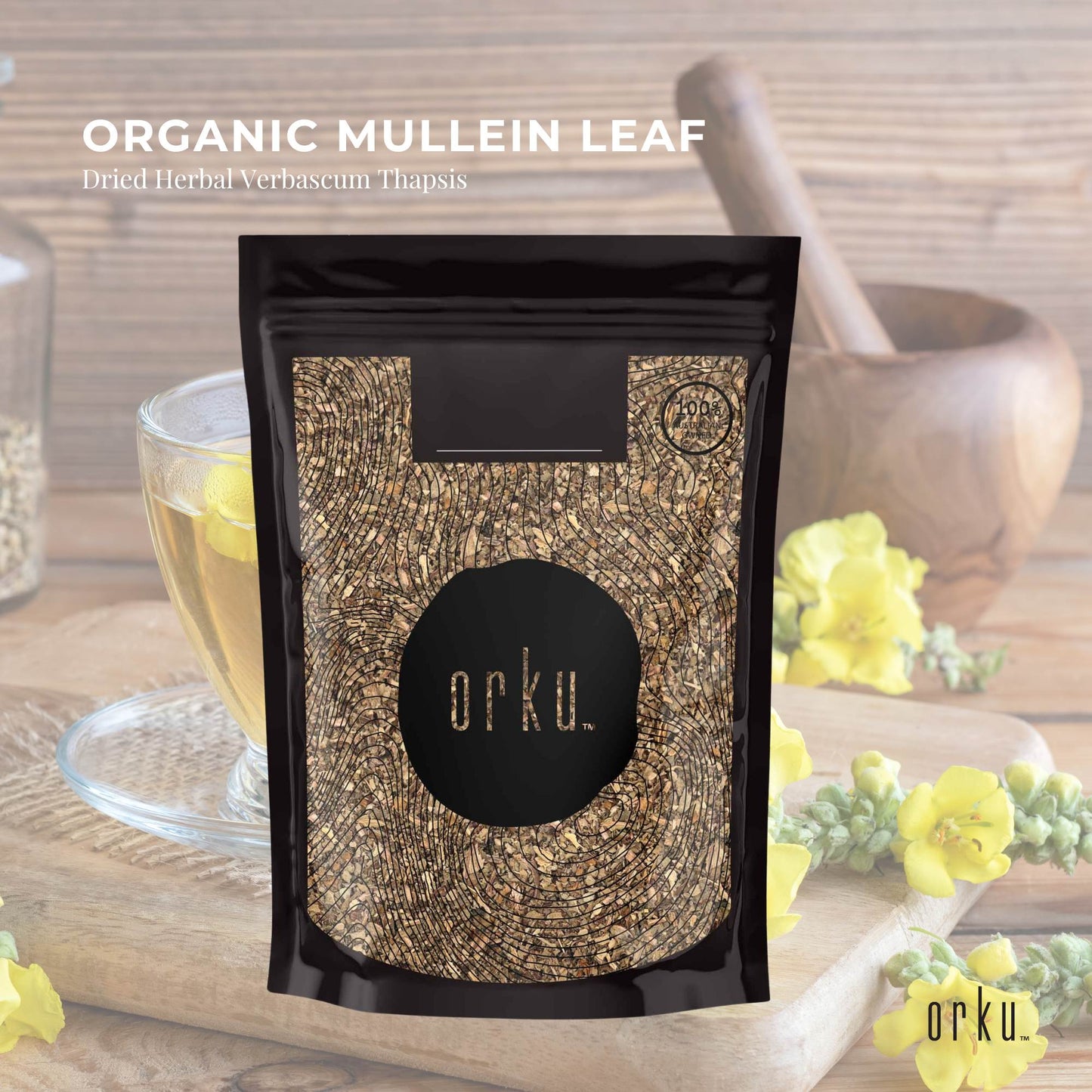 50g Organic Mullein Leaf - Dried Herbal Verbascum Thapsis