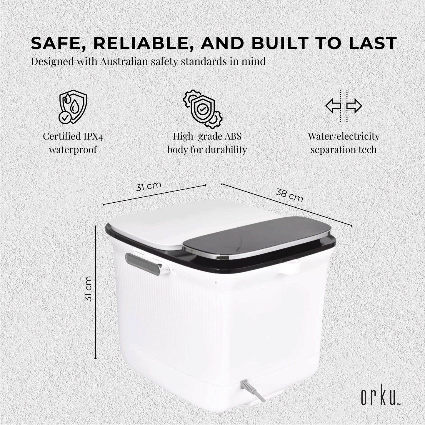 Foot Spa Automatic Water Heating Massager - Electric Pedicure Bath