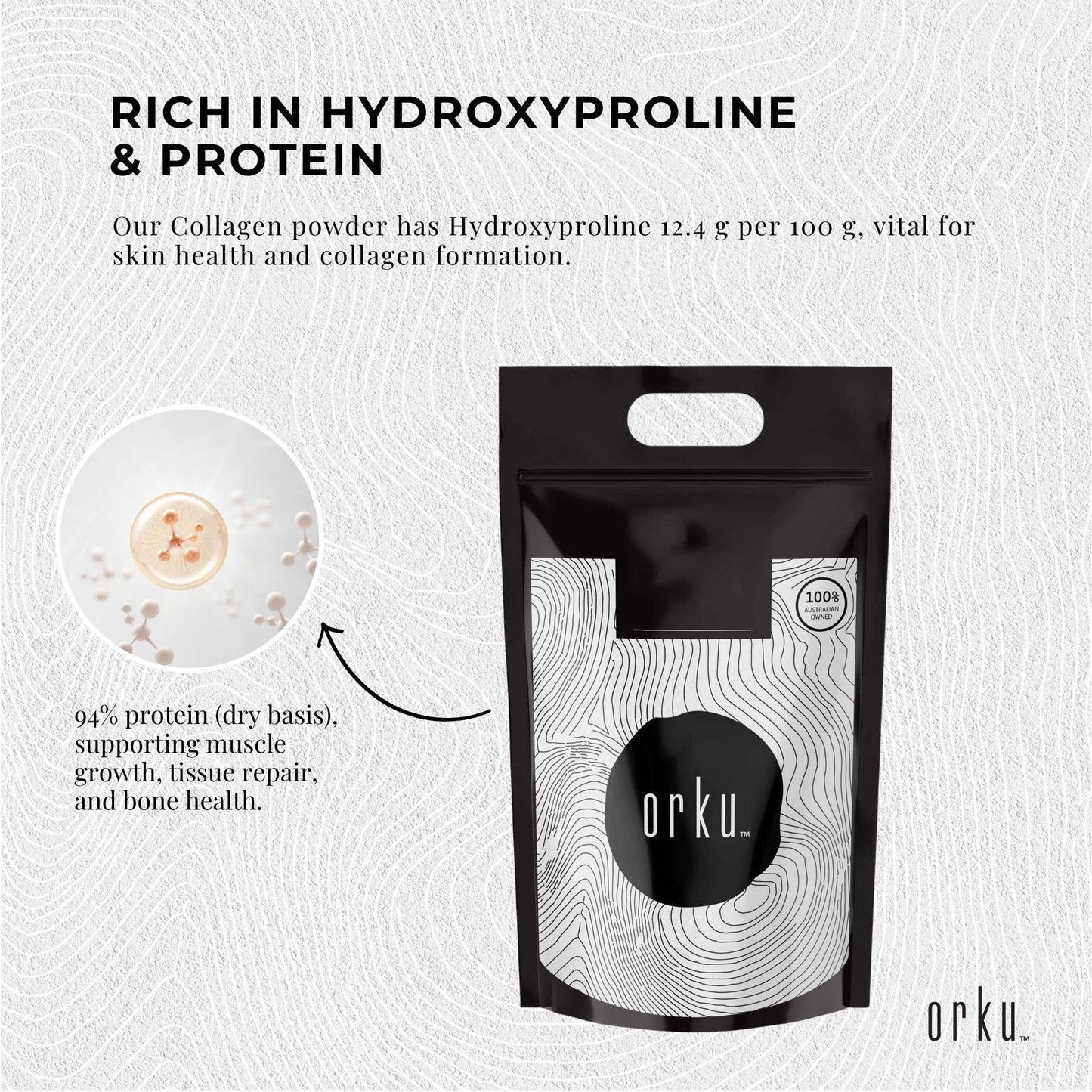 5Kg Collagen Powder - Bovine Hydrolysate Protein Peptide Supplement Unflavoured