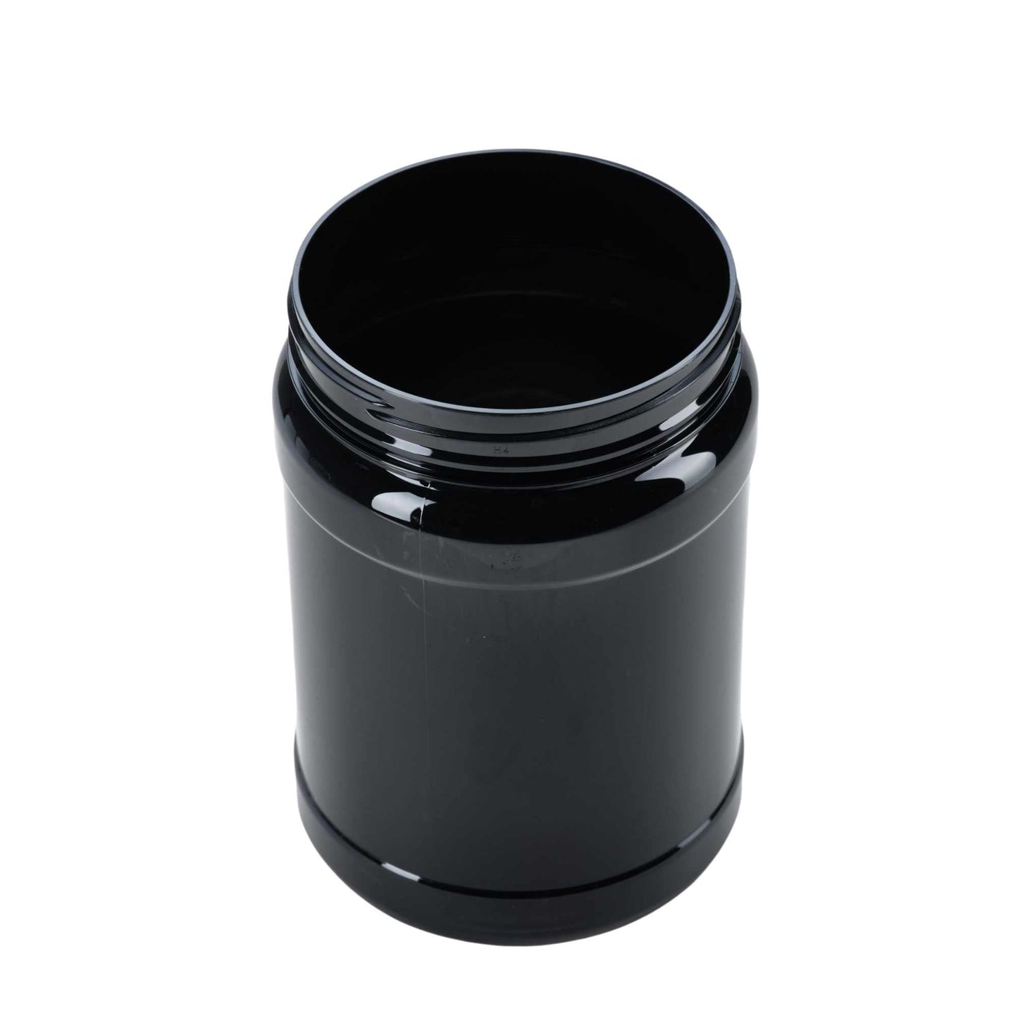 32x 2.5L Wide Mouth Plastic Jars and Lids Black - Empty Protein and Powder Tubs