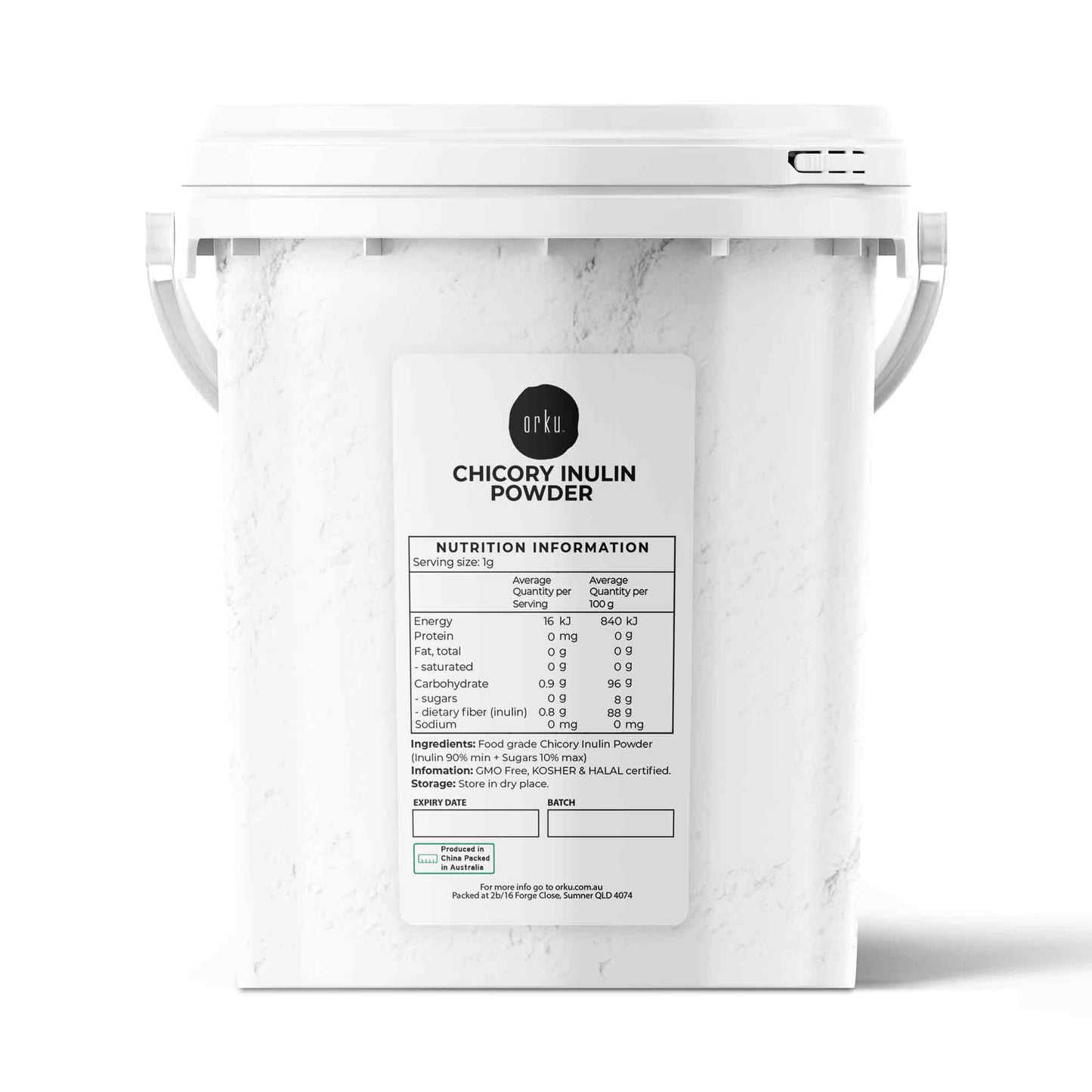 800g Chicory Root Inulin Powder Tub - Unflavoured Natural Prebiotic Fibre