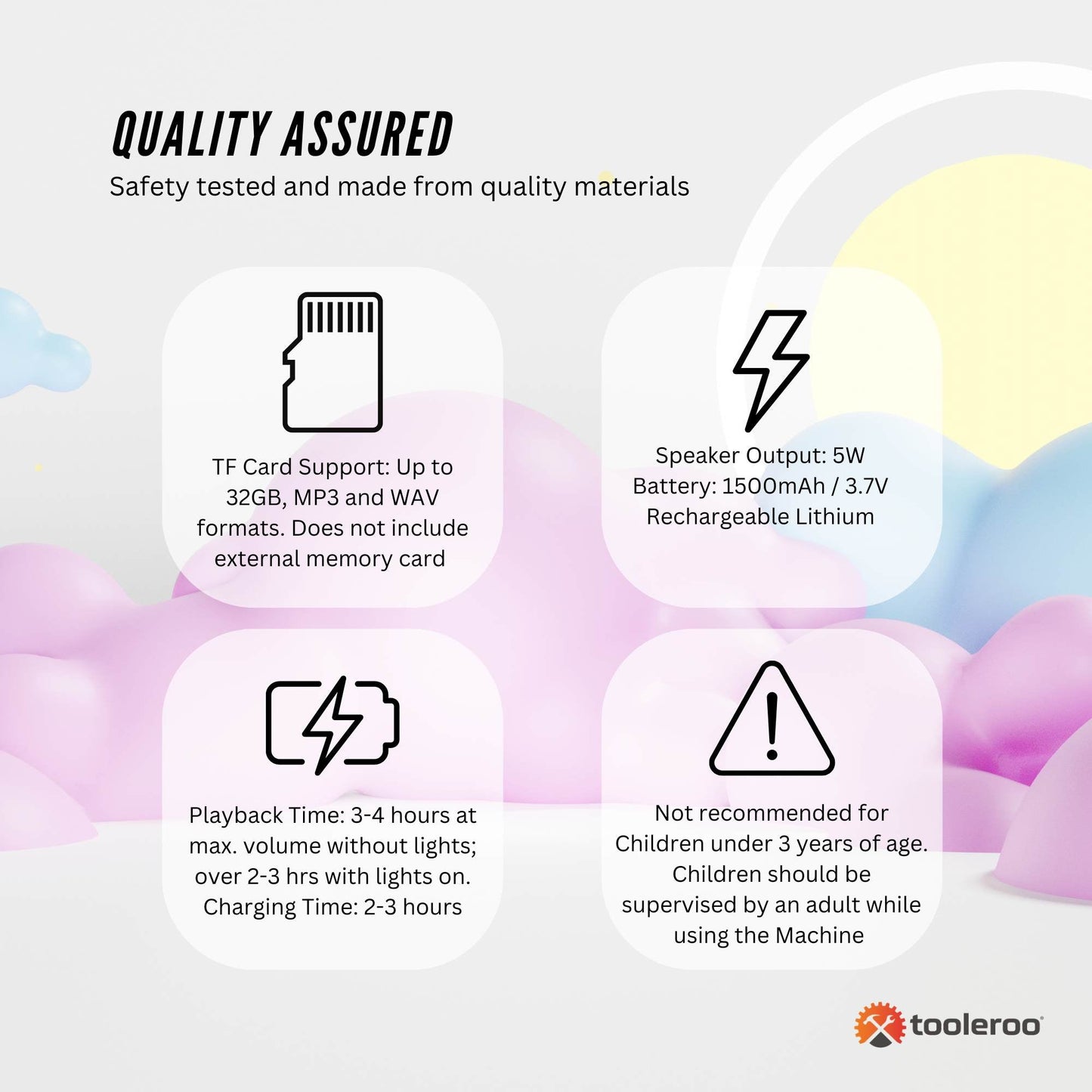 Mini Karaoke Machine and 2x Wireless Microphones Portable Bluetooth Speaker Blue