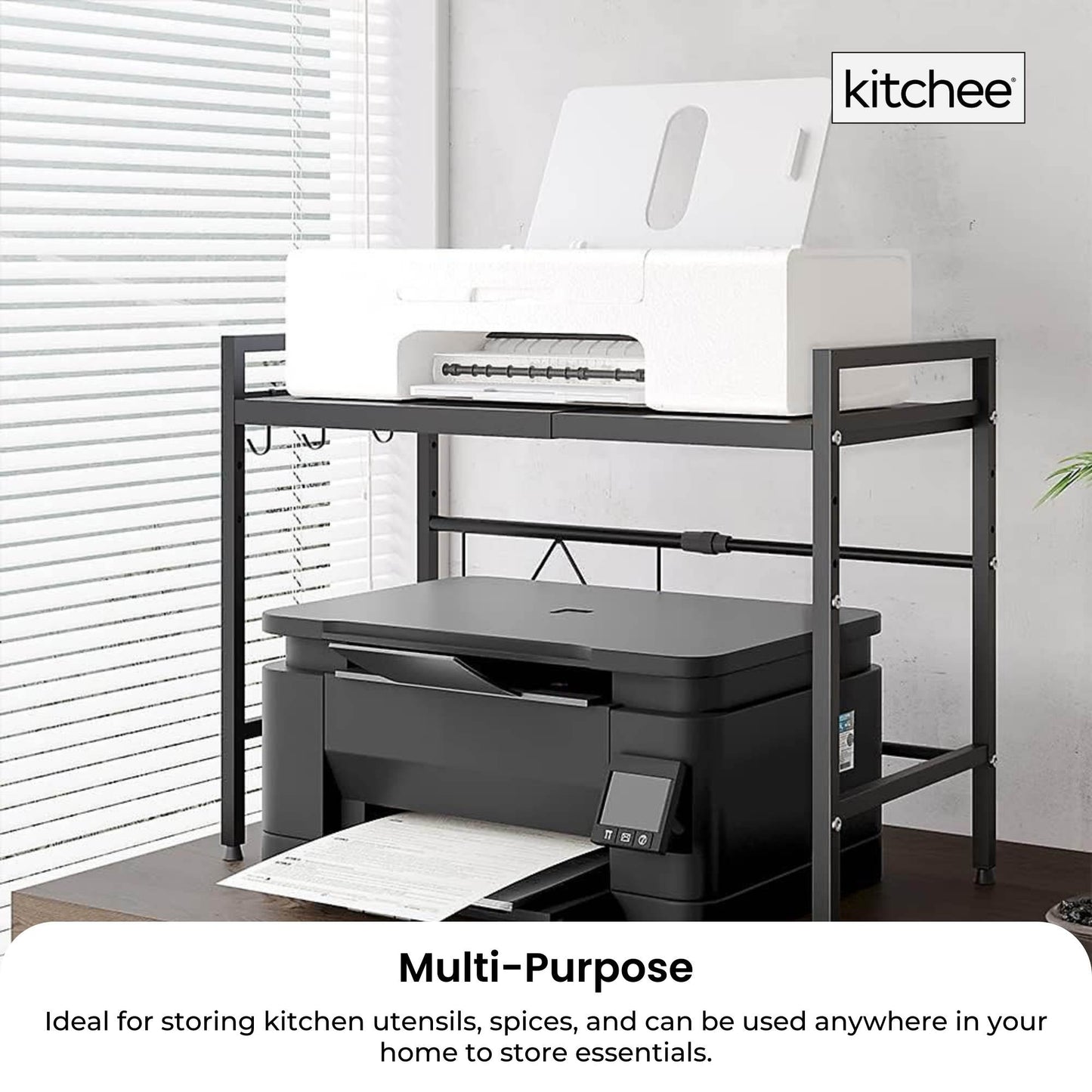 Kitchee Microwave Single Shelf - Expanding Storage Rack Kitchen Organiser Stand
