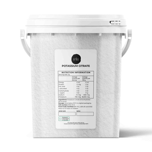 1.3Kg Potassium Citrate Food Grade Tub - Granular BP USP FCC E332 Additive