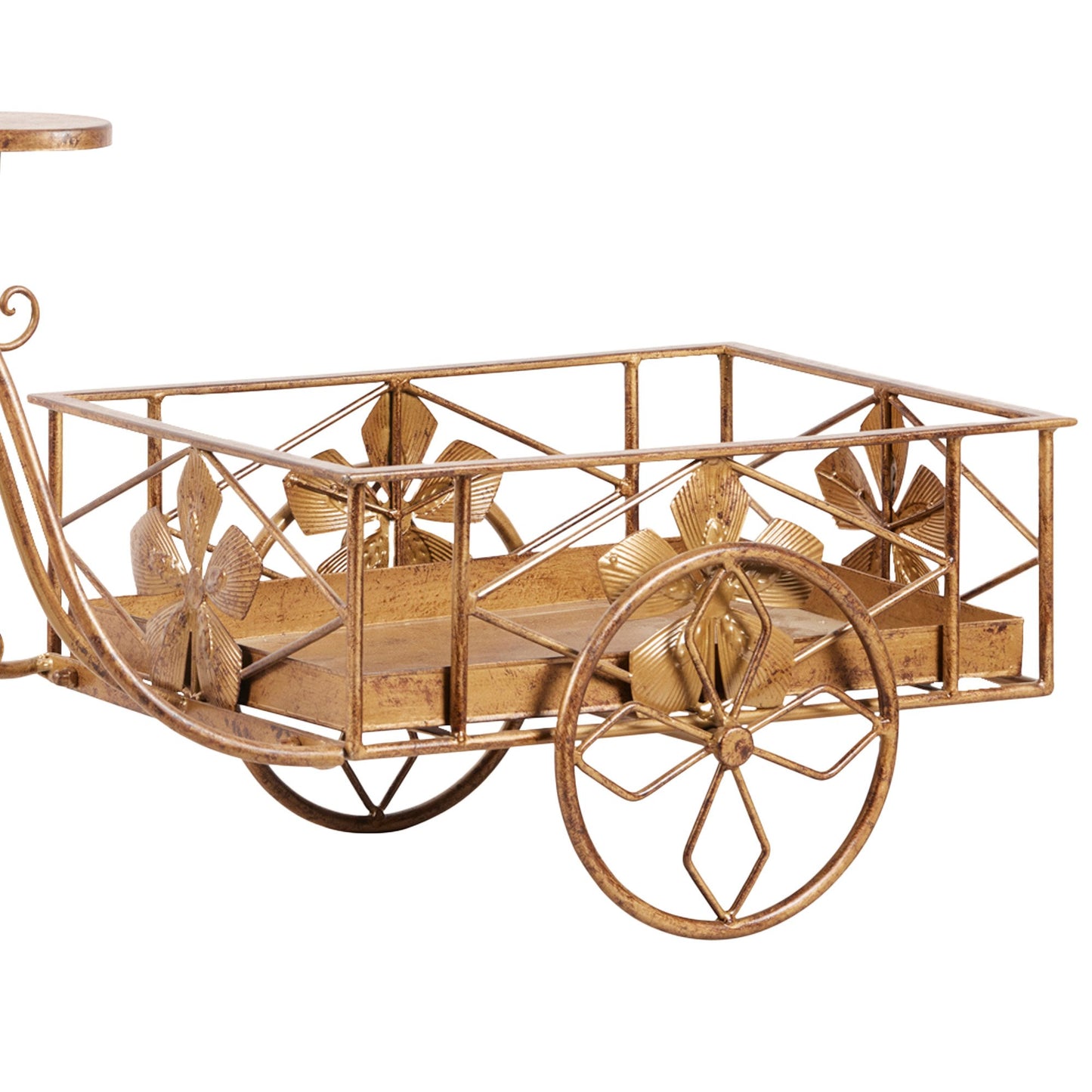 Antique Gold Metal Art Iron Wrought Material Bicycle Display Christmas Decor