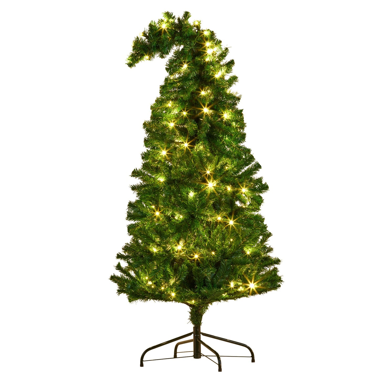 Bad Santa 1.2m Curved Multicolour Pre-Lit Christmas Tree with 550 Tips