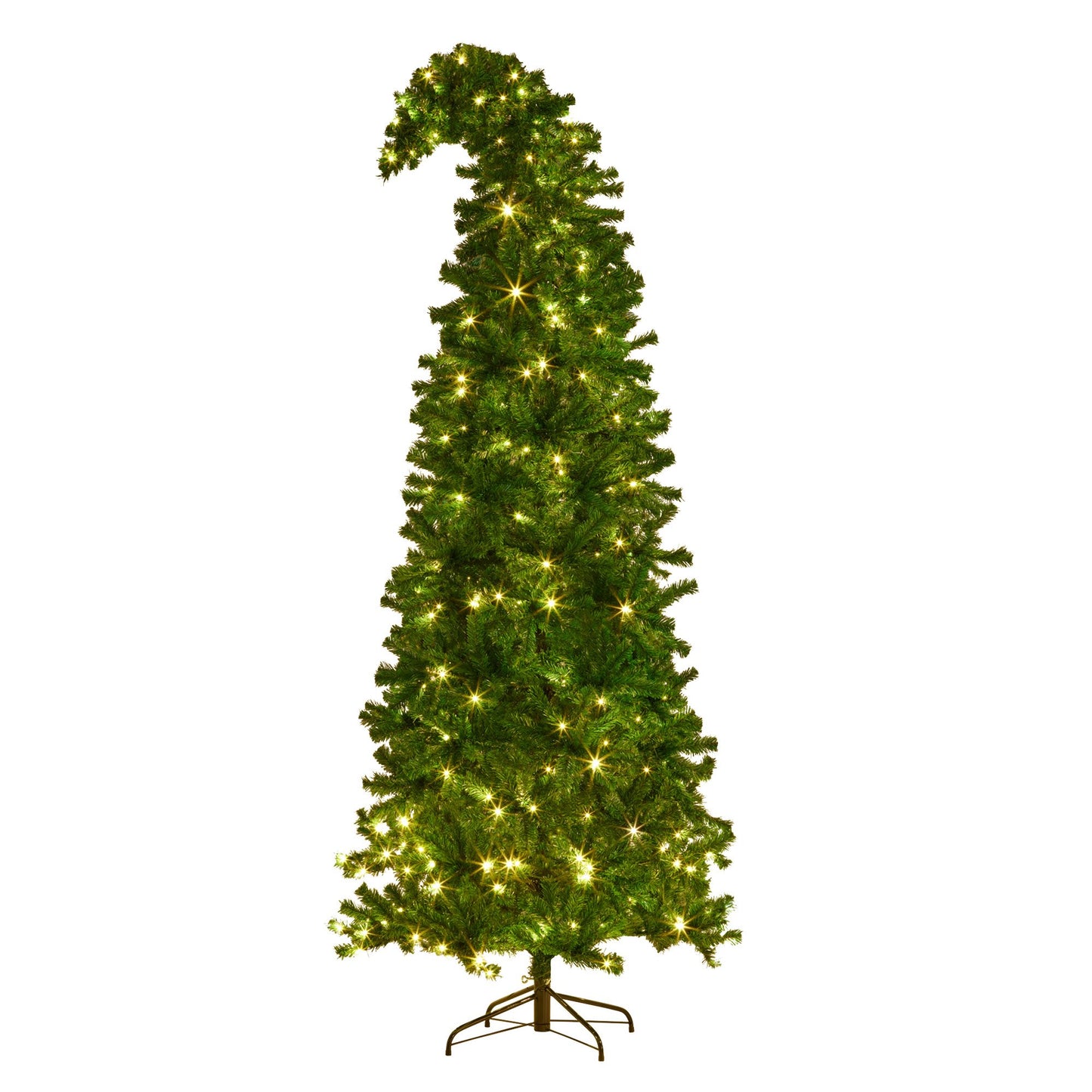 Bad Santa 2.3m Curved Multicolour Pre-Lit Christmas Tree with 1240 Tips