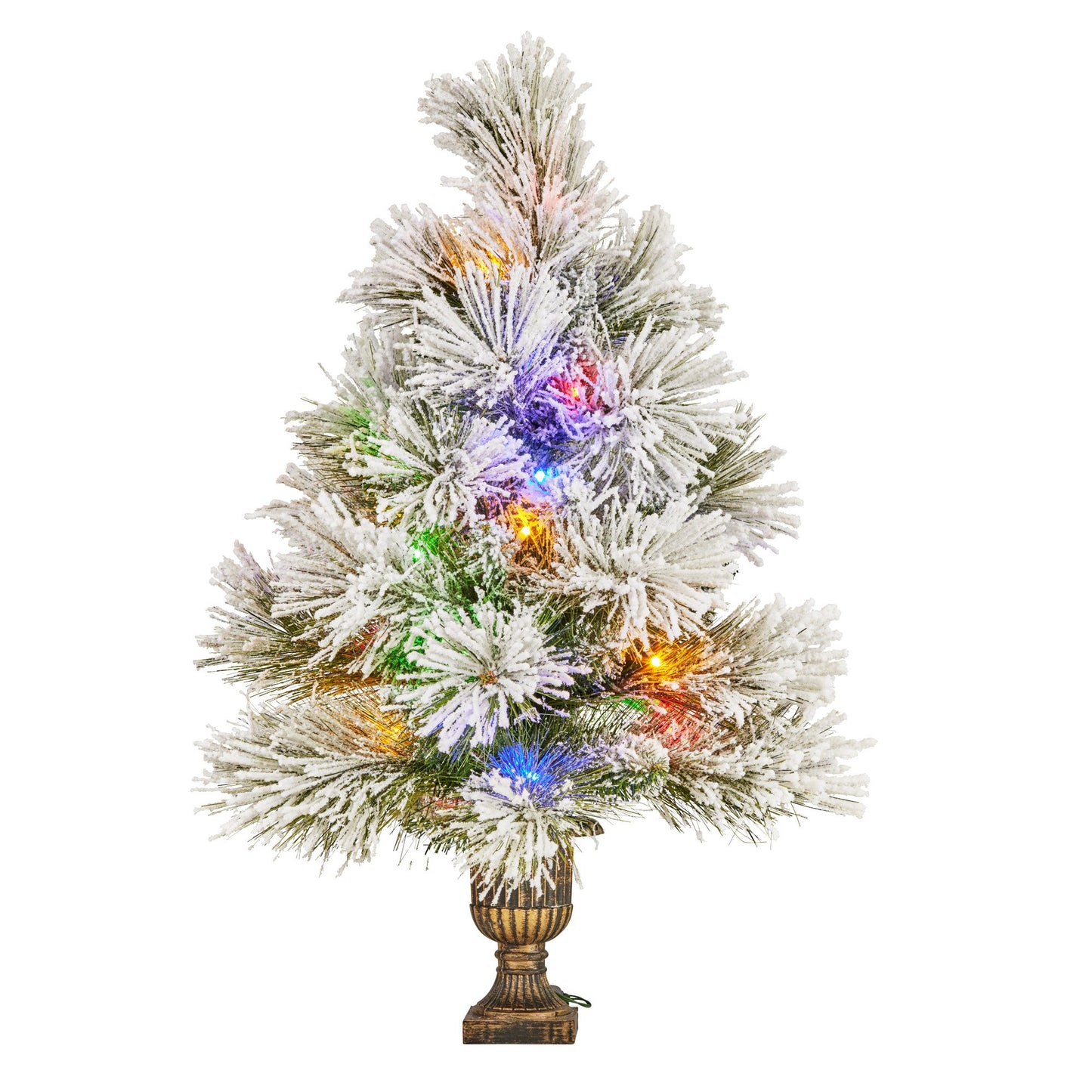 61cm Majestic Snow Tabletop Prelit Christmas Tree