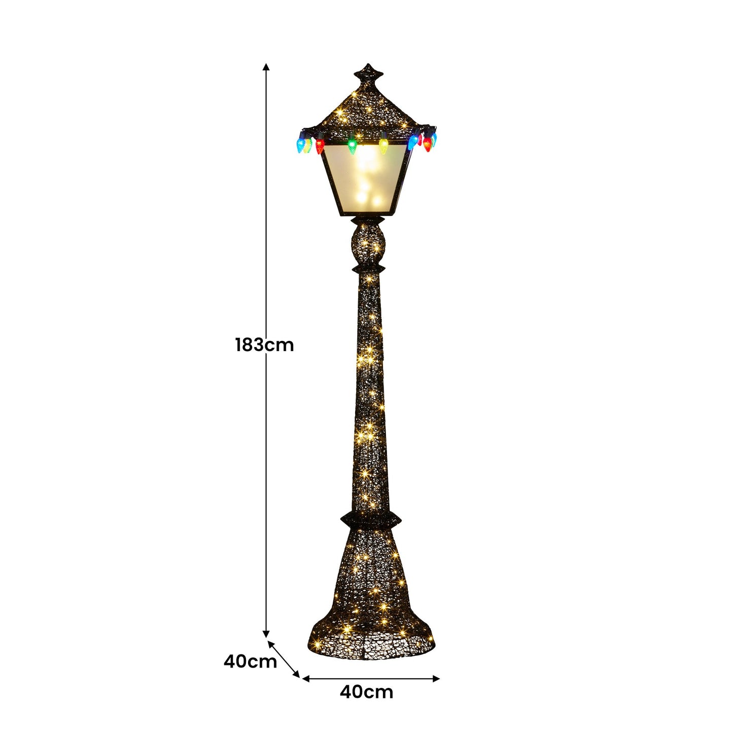 Christmas Lamp Post Display 183cm With Lights