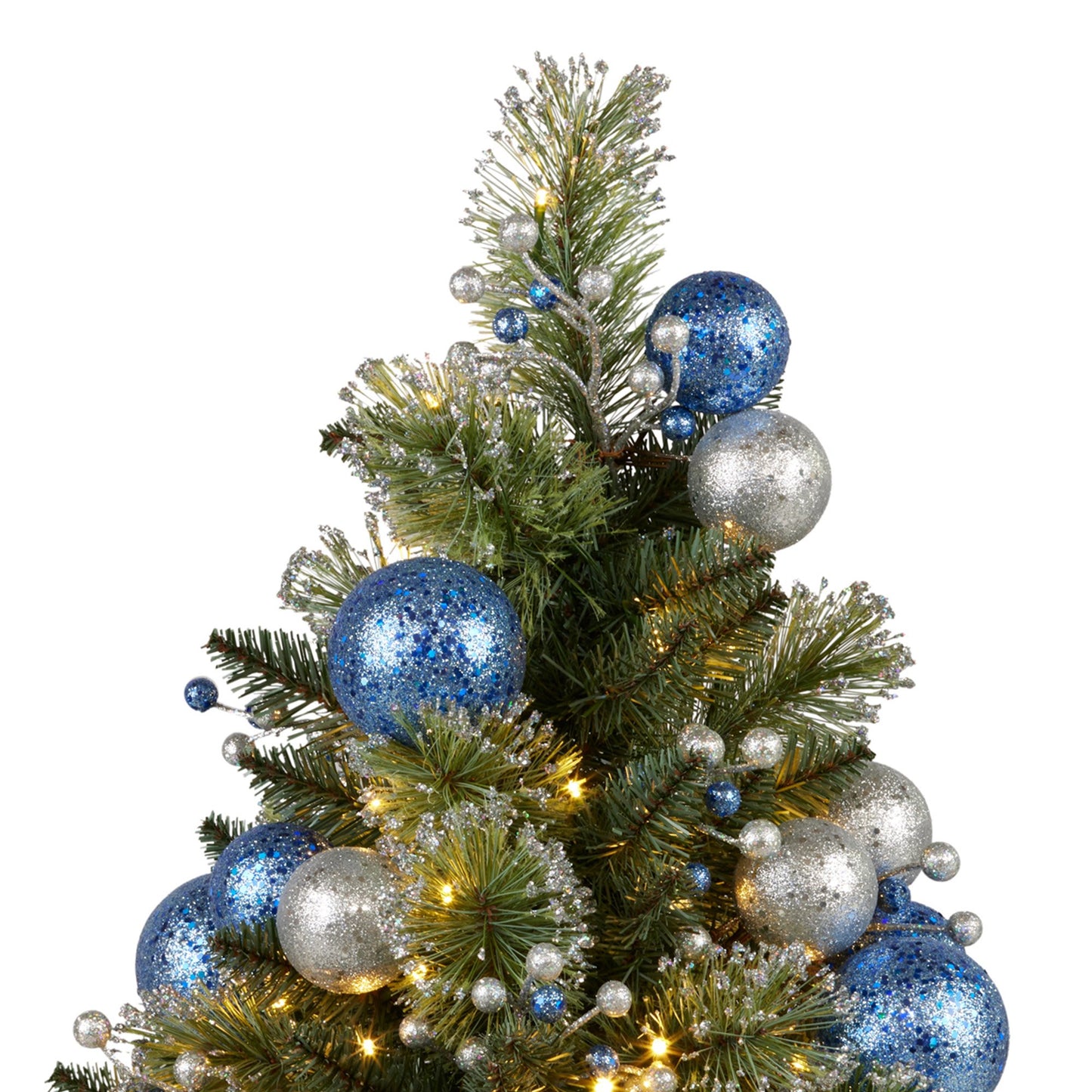 61cm Blue Collection Pre-Lit Tabletop Christmas Tree