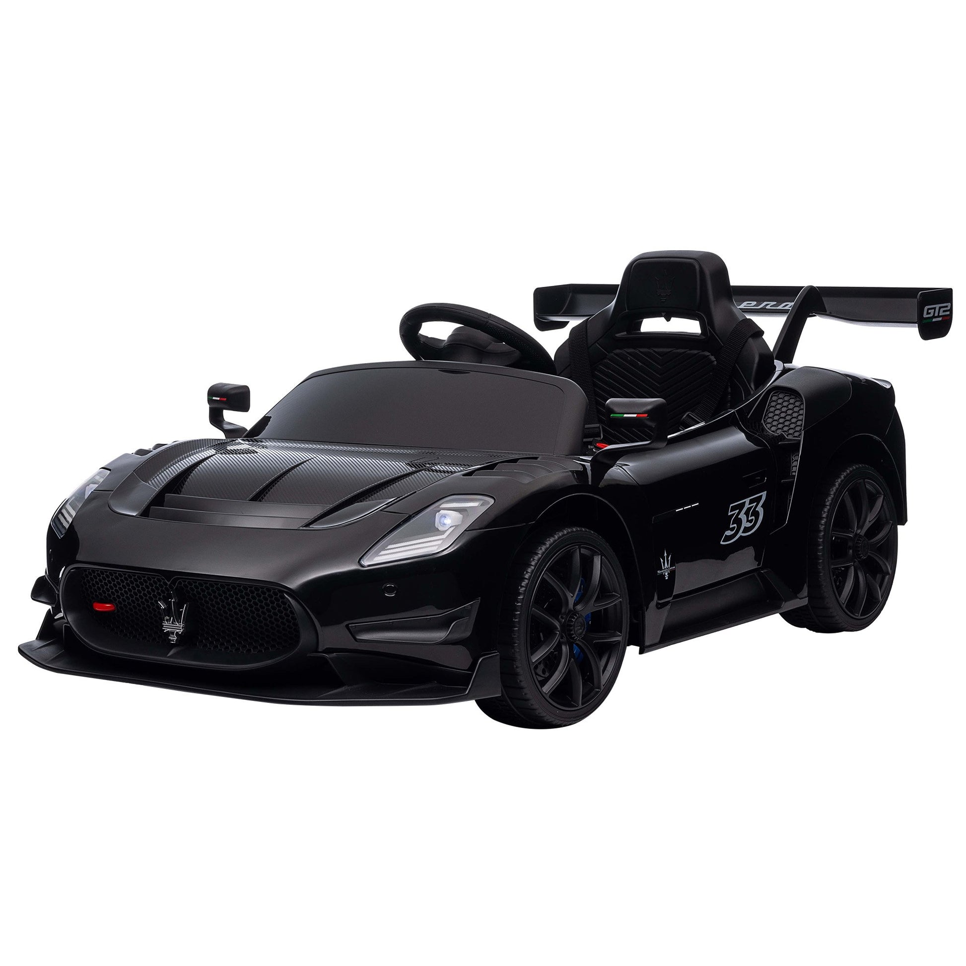 Kahuna Maserati MC20 GT2 Licensed Electric Kids Ride On Race Car Black
