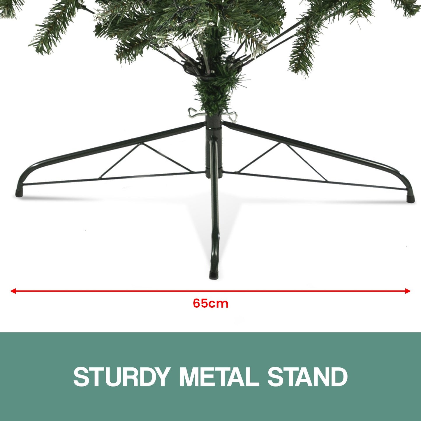 2.7m Pre Lit LED Christmas Tree Decor with Pine Cones Xmas Decorations