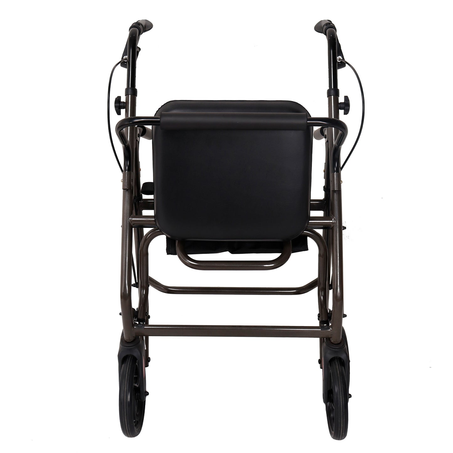 Orthonica Foldable Steel Frame Rollator Walker Lightweight Mobility Aid in Grey