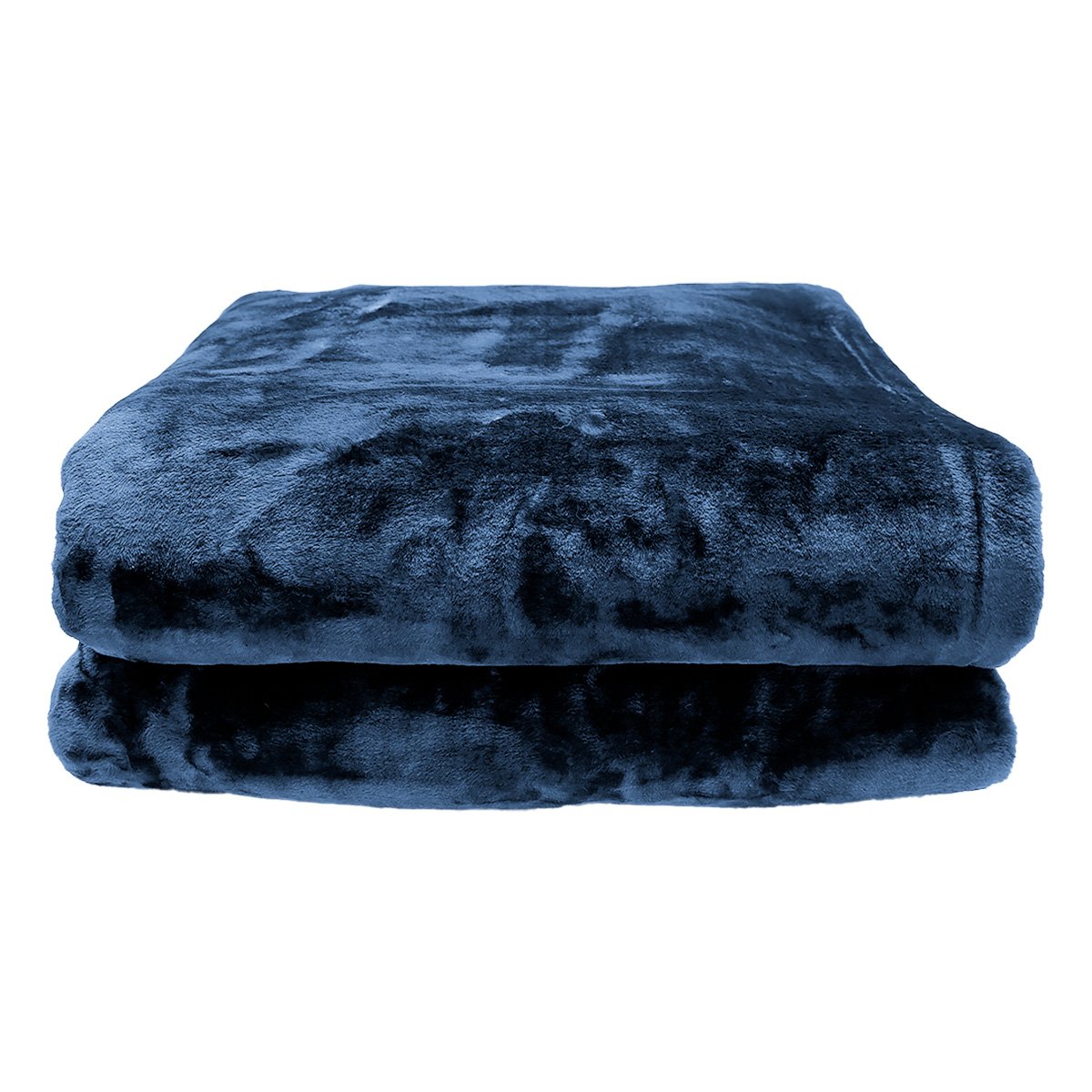Laura Hill 600gsm Faux Mink Blanket Queen Size Double-sided Throw Rug Large Super Luxurious Soft - Blue