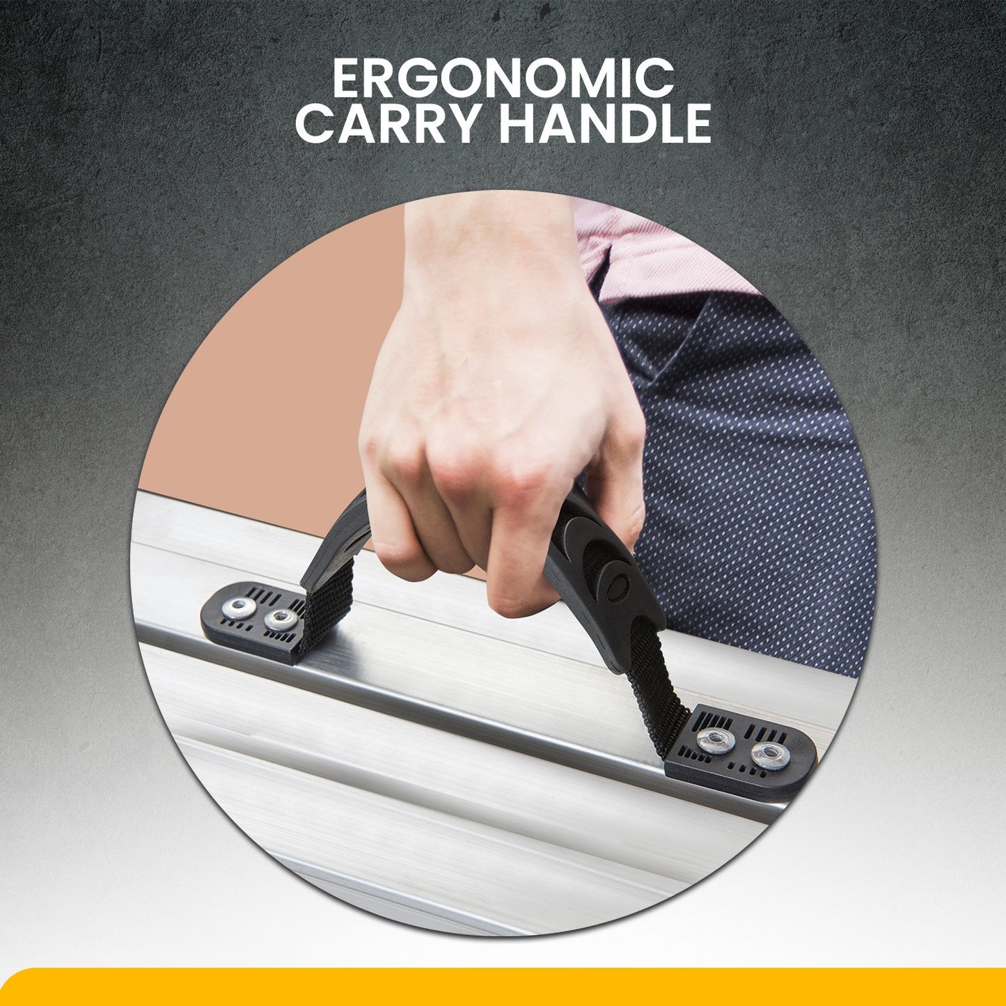 Kartrite 6ft Aluminium Foldable Wheelchair Ramp Non-Slip R02 Silver