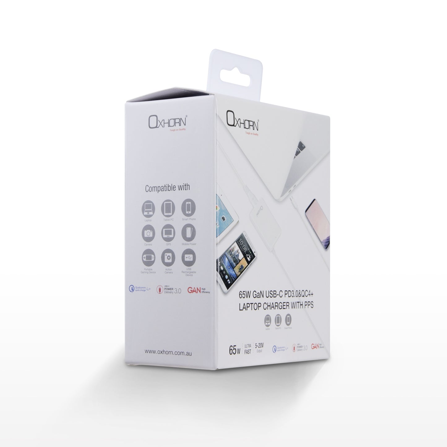 Oxhorn  Type C GaN Charger 65W White