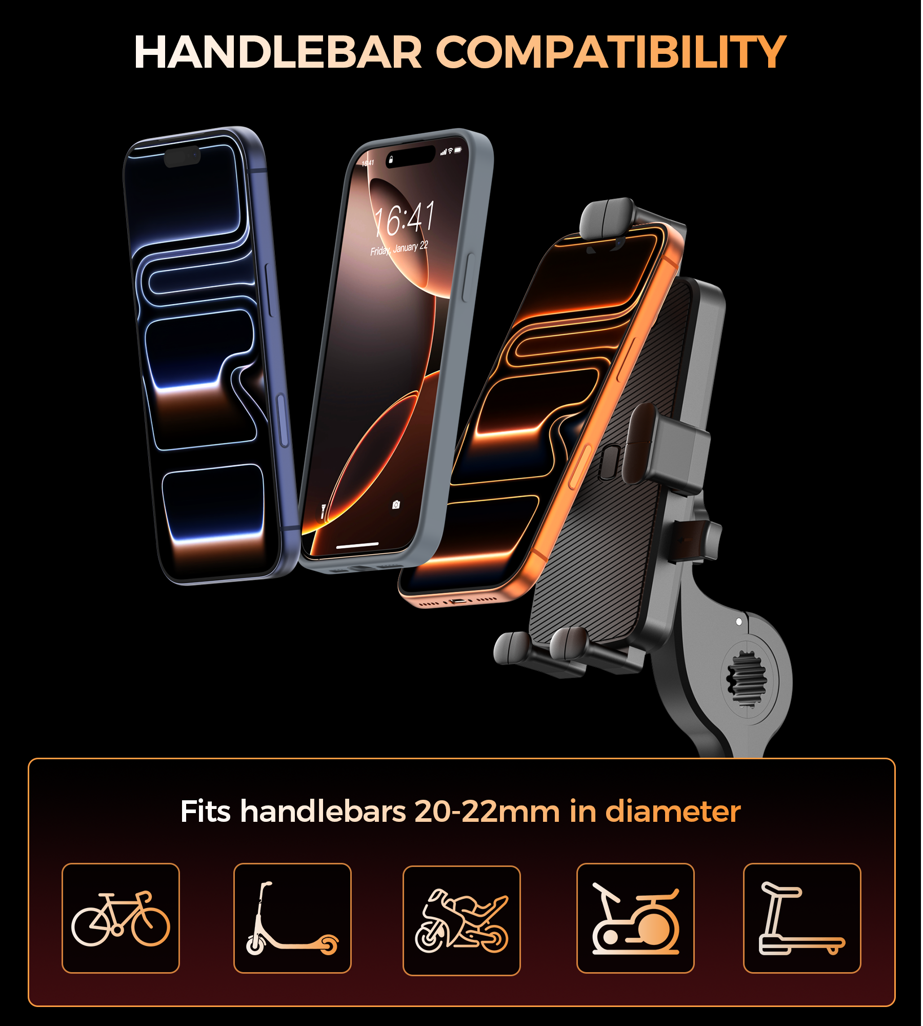 H092 Cycling Phone Holder Bike Handlebar Mount