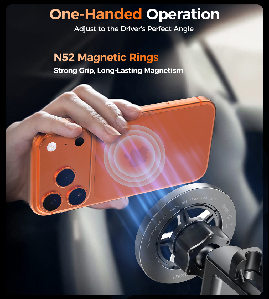 H093-BK Magnetic Car Phone Mount