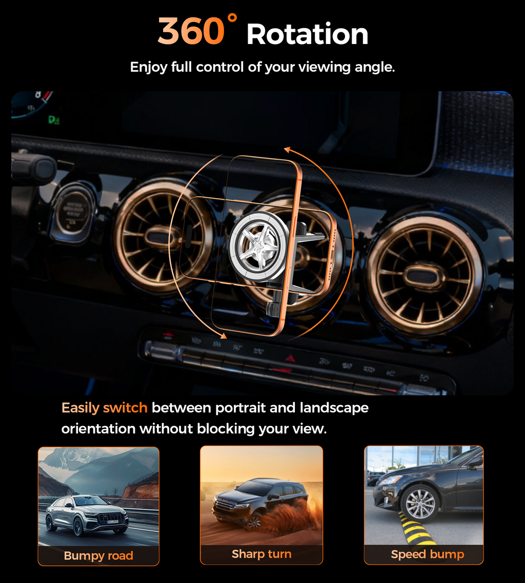 H093-BK Magnetic Car Phone Mount